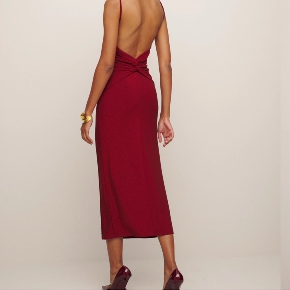 Reformation NWT Breslin Red Sparkle Dress - Picture 2 of 4